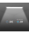 120cm 36W vanntett komplett LED armatur med sensor - 120lm/W, Samsung LED chip, IP65, mikrobølgesensor