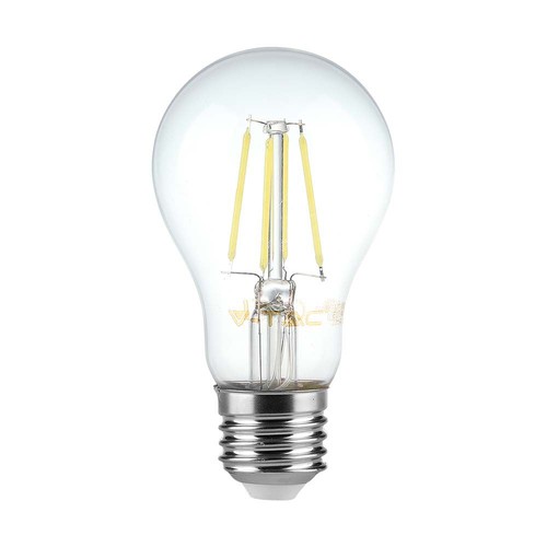 E27 12W LED filament pære - A60, 1521lm, klart glass, 4000K