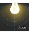 E27 12W LED filament pære - A60, 1521lm, klart glass, 4000K