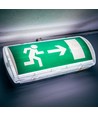 V-Tac Nødbelysning / Exit skilt, 3W - Utgangslys, inkl. batteri og piktogrammer, selvtestknapp