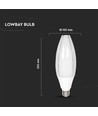 E40 60W LED olivpære - 6500lm, Samsung LED chip, 300°, 5 års garanti