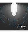 E40 60W LED olivpære - 6500lm, Samsung LED chip, 300°, 5 års garanti