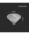 E27 11W LED-pære PAR30 - 40° spredning, Samsung LED-chip