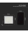 80W Solcelle LED lyskaster med fjernkontroll - 800lm, IP65, 4000K, sort, inkl. 10W solcellepanel og batteri