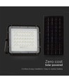 80W Solcelle LED lyskaster med fjernkontroll - 800lm, IP65, 4000K, sort, inkl. 10W solcellepanel og batteri