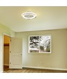 45W vifte med taklys RF-kontroll CCT: 3 i 1 - AC-motor, grå ring