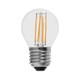 E27 6W LED kronepære - G45, kulltråd, klar, 230V