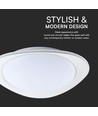 40W LED designer taklampe med fjernkontroll - 4000lm, dimbar, CCT, phantom cover, Ø50cm