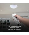 40W LED designer taklampe med fjernkontroll - 4000lm, dimbar, CCT, phantom cover, Ø50cm