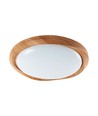 60W LED taklampe med trelook, dimbar - 6000lm, Ø49cm, CCT, inkl. fjernkontroll