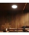 60W LED taklampe med trelook, dimbar - 6000lm, Ø49cm, CCT, inkl. fjernkontroll