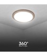 60W LED taklampe med trelook, dimbar - 6000lm, Ø49cm, CCT, inkl. fjernkontroll