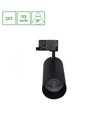Sort 24W skinnespot 3i1 - CCT, spredning 25°, 3-faset, Spectrum