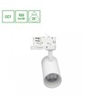 Hvit 8W skinnespot 3i1 - CCT, spredning 25°, 3-faset, Spectrum