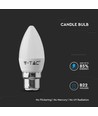 B22 4,5W LED kronepære - Samsung LED chip, erstatter 40W, 180°