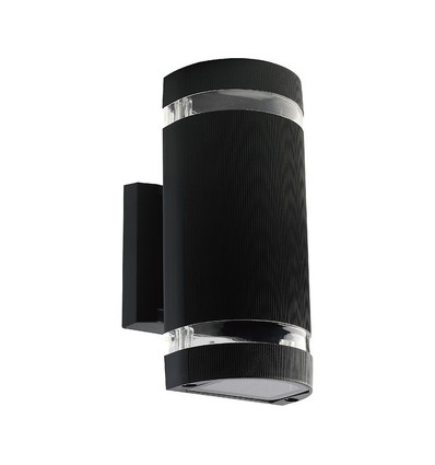 LED Vegglampe Svart E27 IP44