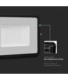 20W lyskaster - Samsung Chip, kabel 1m, 3000K, svart hus, svart glass