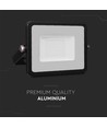 20W lyskaster - Samsung Chip, kabel 1m, 3000K, svart hus, svart glass