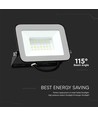 30W LED lyskaster med Samsung LED chip - 80lm/W, IP65, sort, 4000K, utendørs/innendørs
