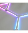 Hexa-Light RGBIC komplett sett - 9 lysskinner, veggmontert, Bluetooth-app, USB