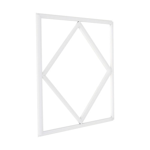 Hexagon Diamant 60x60 LED-panel, 60W - Høyde: 15mm, 100lm/W, Hvit kant
