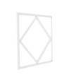 Hexagon Diamant 60x60 LED-panel, 60W - 100lm/W, hvit kant