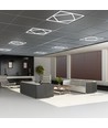 Hexagon Diamant 60x60 LED-panel, 60W - 100lm/W, hvit kant