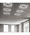 Hexagon Diamant 60x60 LED-panel, 60W - 100lm/W, hvit kant