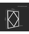 Hexagon Diamant 60x60 LED-panel, 60W - 100lm/W, hvit kant