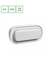 10W Pastilo CCT LED vegg/taklampe - 120lm/W, IP54, IK10, Oval, hvit, 3-CCT switchable
