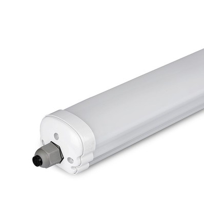 120cm 36W vanntett komplett LED-armatur, gjennomgangskoblet - 4320lm, 120lm/W, IP65
