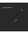 Kabelbinder 35 cm, 100 stk - Bredde 4,5mm svart