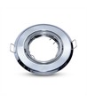 2 stk. GU10 innfellingsspot - Rund, krom, hull: Ø7,0 cm, max 35W