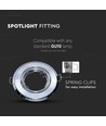 2 stk. GU10 innfellingsspot - Rund, krom, hull: Ø7,0 cm, max 35W
