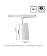 10W SHIFT System Spot M SMART skinnespot til 48V - CCT, RA90, 24 grader, 5 års garanti