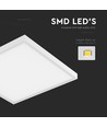 60x60 LED-panel i ramme - 36W, 4000K, 120lm/W, 4320lm, 2-i-1