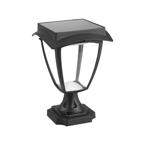2W LED solcelle hagelampe med sensor - Sort, IP65, CCT, aluminium, utendørs bruk