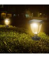 2W LED solcelle hagelampe med sensor - Sort, IP65, CCT, aluminium, utendørs bruk