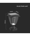 2W LED solcelle hagelampe med sensor - Sort, IP65, CCT, aluminium, utendørs bruk