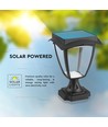 2W LED solcelle hagelampe med sensor - Sort, IP65, CCT, aluminium, utendørs bruk