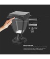 2W LED solcelle hagelampe med sensor - Sort, IP65, CCT, aluminium, utendørs bruk