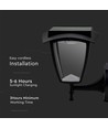 Solcelle vegglampe, klassisk design - 3000K+6000K, sort