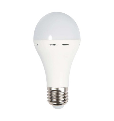 E27 9W LED pære med nødlys - A70, 720lm, 4000K, 4,5 timers batteritid