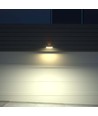 3W solcelle vegglampe med sensor - IP65, hvit, 350lm, PIR sensor, utendørs