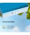3W solcelle vegglampe med sensor - IP65, hvit, 350lm, PIR sensor, utendørs