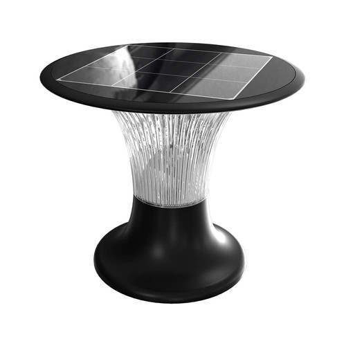 15W Solcelle hagelampe, 2200lm - IP65, sort, Diamond, CCT, RADAR sensor, 3.2V, inkl. batteri
