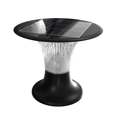 15W Solcelle hagelampe, 2200lm - IP65, sort, Diamond, CCT, RADAR sensor, 3.2V, inkl. batteri