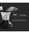 15W Solcelle hagelampe, 2200lm - IP65, sort, Diamond, CCT, RADAR sensor, 3.2V, inkl. batteri
