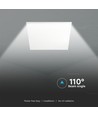 Bakbelyst 60x60 LED-panel, 36W - 120 lm/W, flicker free, hvit kant
