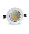 LEDlife 3W downlight - Hull: Ø7,5 cm, Mål: Ø8,5 cm, hvit kant, dimbar, 12V/24V